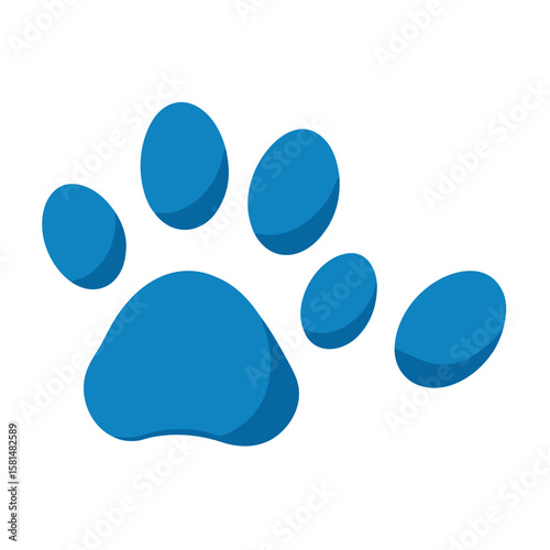 Realistic 3D Animal Footprints on White Background