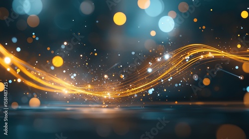 Dynamic light trails captured in a studio environment abstract photography vibrant bokeh atmosphere