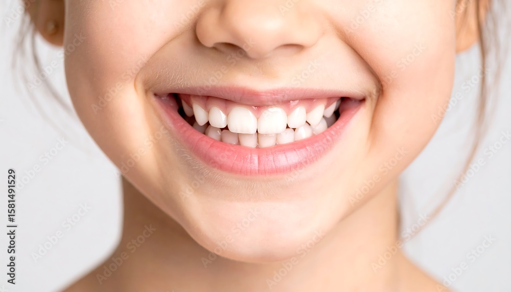 Fototapeta premium Close-up of a child's happy smile