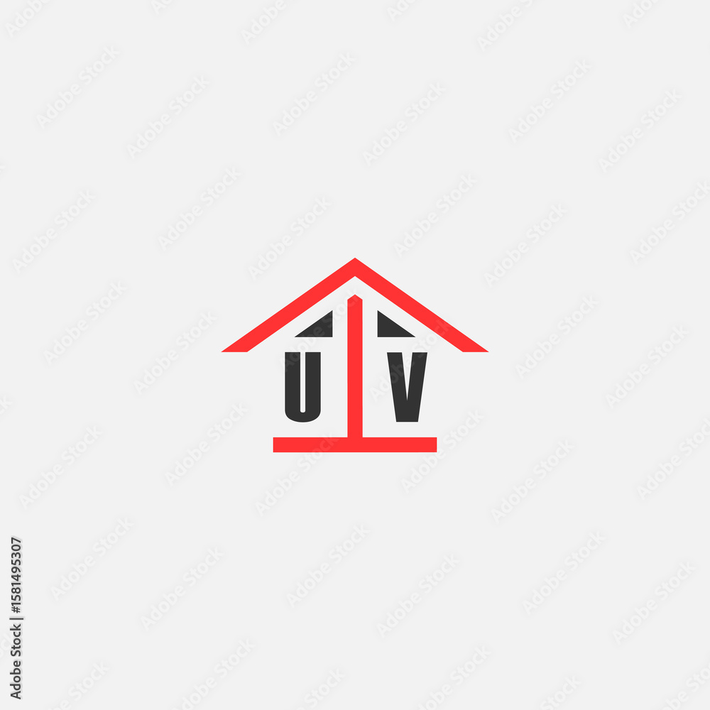 Initials Vektor Stok Home Logo Real Estate Logo Initials Vektor Stok Home Logo Real Estate Logo