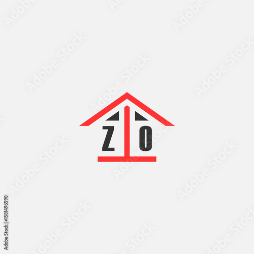 Initials Vektor Stok Home Logo Real Estate Logo