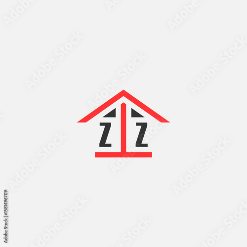 Initials Vektor Stok Home Logo Real Estate Logo