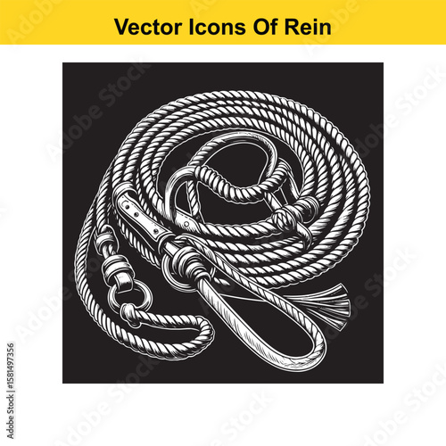 Western Horse Reins – Traditional Cowboy Riding Gear, Symbol of Control and Heritage