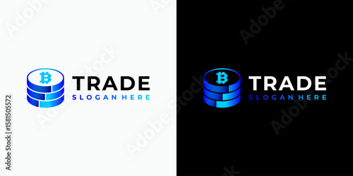 A vector logo design featuring the initial letter B in the shape of stacked coins with a modern, simple, clean, and abstract style. This icon is perfect for business, trading, and personal branding.