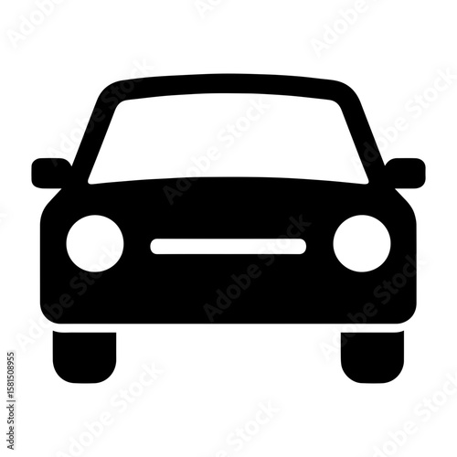 Car or private hire car icon with transparent background symbolizing personal transportation and ride-hailing services
