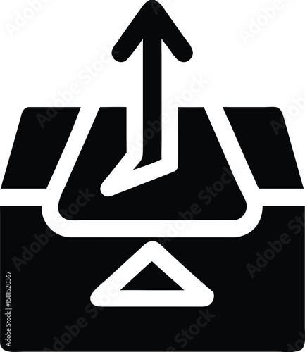 Upload icon from package silhouette