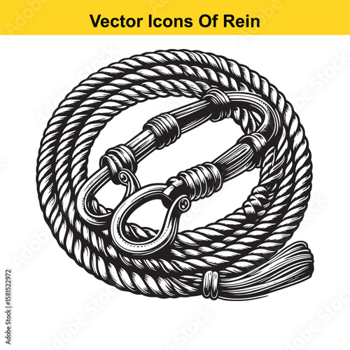 Western Horse Reins – Traditional Cowboy Riding Gear, Symbol of Control and Heritage
