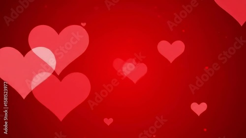 Red hearts background