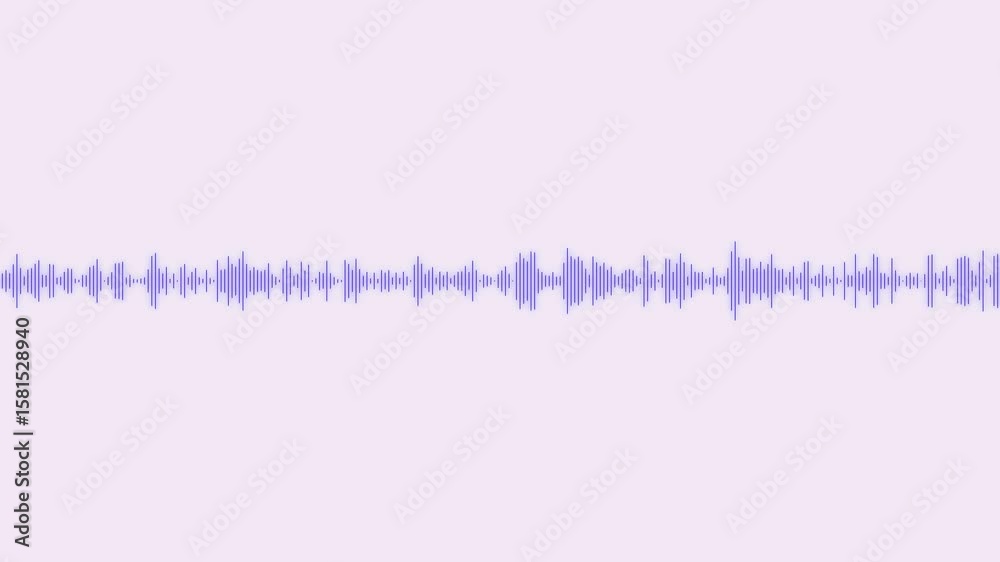 Dynamic equalizer visual effect, Abstract sound waves, Digital.Sound waves rhythm line. Abstract white audio waveform pulse on black background for music visualizations. Audio wave or .4K VIDEO