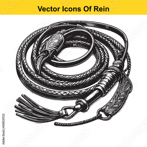 Western Horse Reins – Traditional Cowboy Riding Gear, Symbol of Control and Heritage