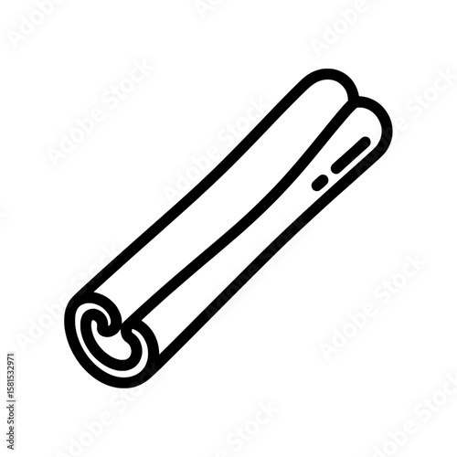 Lines rolled up with a detailed outline style for design projects