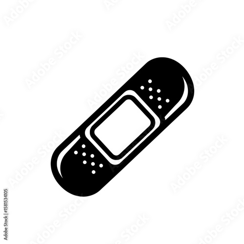 Medical bandage with adhesive plaster for first aid kits