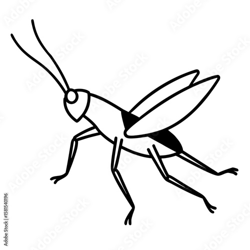 grasshopper jumping mid air on white background