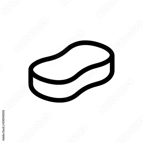 Spongy cleaning sponge isolated on black background