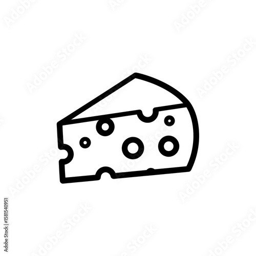 slice of cheese with holes for food packaging or restaurant use