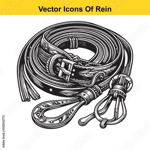 Western Horse Reins – Traditional Cowboy Riding Gear, Symbol of Control and Heritage