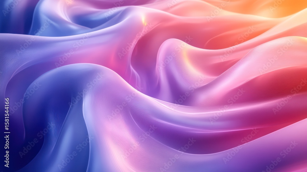 Fototapeta premium Abstract vibrant liquid folds background, perfect for digital design