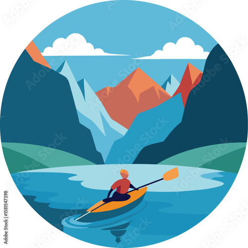 kayak on the river