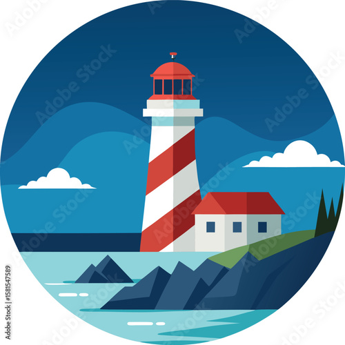 lighthouse on the island