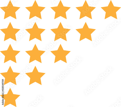 Star Icon, Golden One, two, three, four or five star rating vector icons set for review or review feedback, Quality Mark
