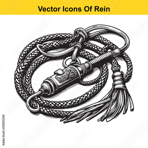 Western Horse Reins – Traditional Cowboy Riding Gear, Symbol of Control and Heritage