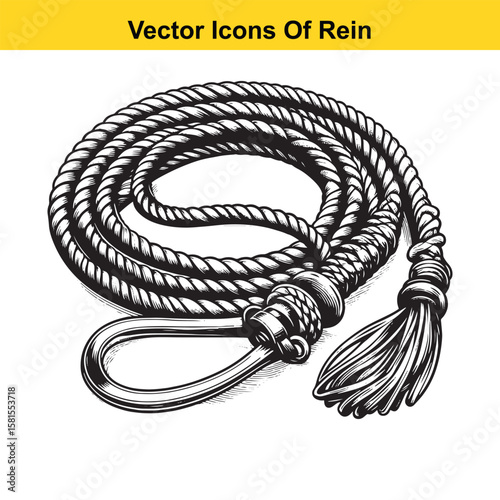 Western Horse Reins – Traditional Cowboy Riding Gear, Symbol of Control and Heritage