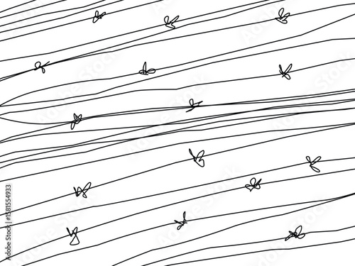 outline sketch of tied rope background.eps