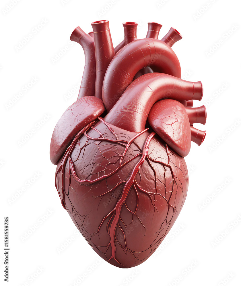 custom made wallpaper toronto digitalAnatomical Heart Illustration Detailed Depiction of the Human Heart Structure and Circulatory System with Vibrant Red Tones