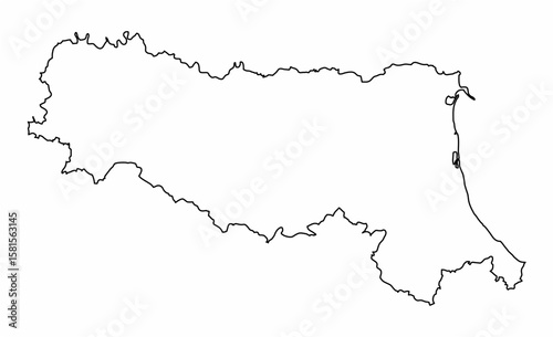 Emilia-Romagna outline map