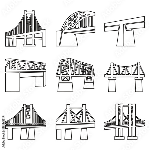 Various suspension and truss bridge designs suspension bridge architectural