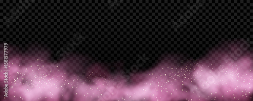 Schilderij op canvas Pink smoke with glitter fantasy background