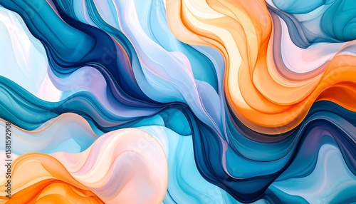 Abstract swirling paint patterns