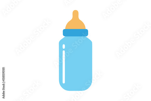 baby feeding bottle on white background