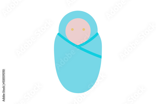 baby swaddle blanket on white background