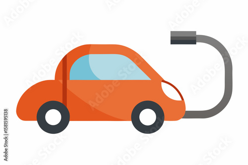 car vacuum cleaner on white background