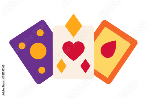 card games on white background