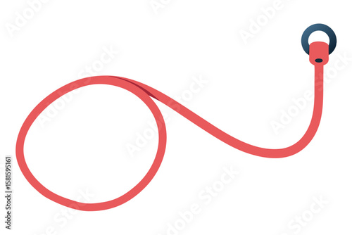 dog leash on white background