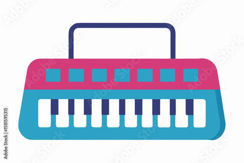 Portable Bluetooth Keyboard for Travel and Office on White Background