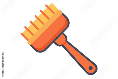 Pet Grooming Brush on White Background