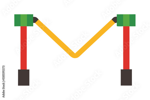 Resistance Bands for Fitness and Physical Therapy on White Background