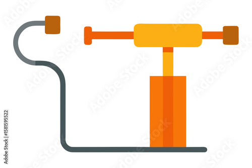 Tire Inflator Pump for Car and Bike Tires on White Background