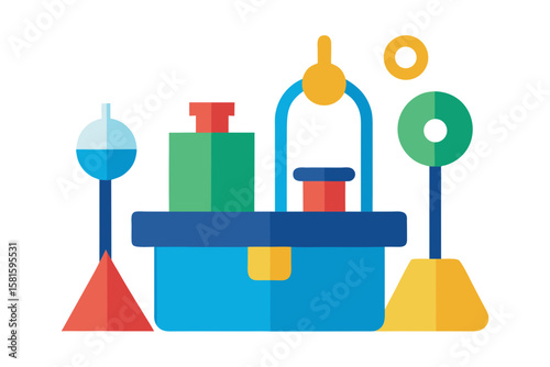 STEM Learning Kit for Kids Educational Activities on White Background