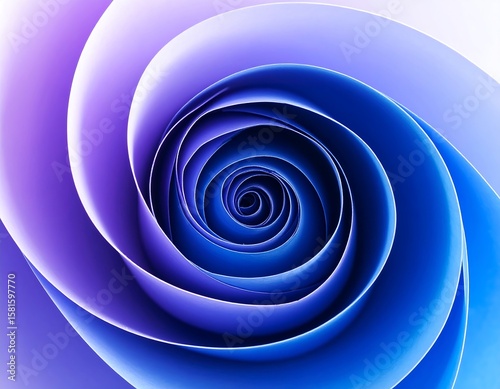 Abstract swirling shapes in vibrant blues and purples