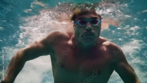 man in swimming pool