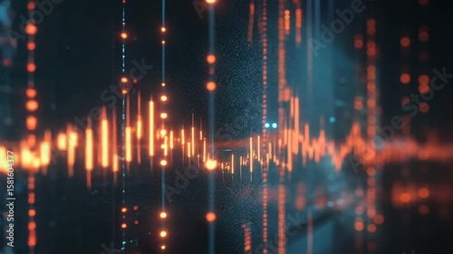 Wallpaper Mural Abstract visualization of sound waves and data patterns Torontodigital.ca