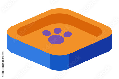 Pet Bed on White Background