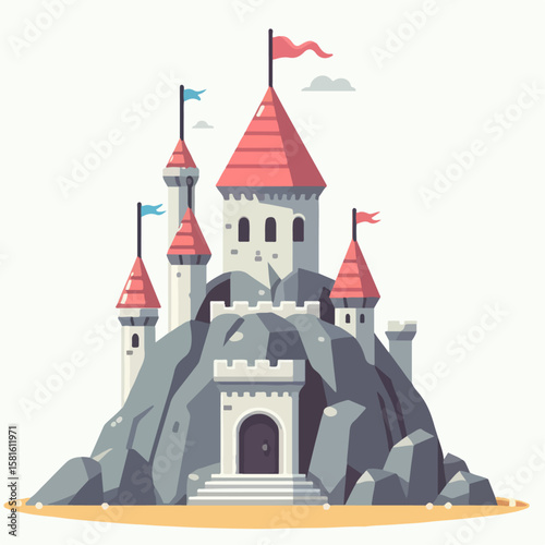 castle vector illustration
