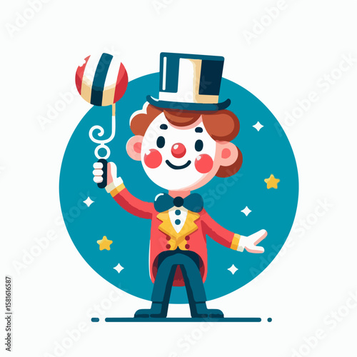 circus performer vector illustration