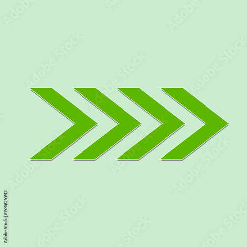 Multiple Green Chevrons, Fast Forward Progression
