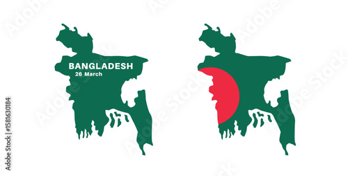 Set of isolated bangladesh maps. bangladeshflag overlaid with flag proportions. Maps and traveling around the world